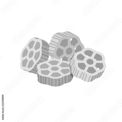 Vector illustration of pasta and carbohydrate logo. Collection of pasta and macaroni stock symbol for web.