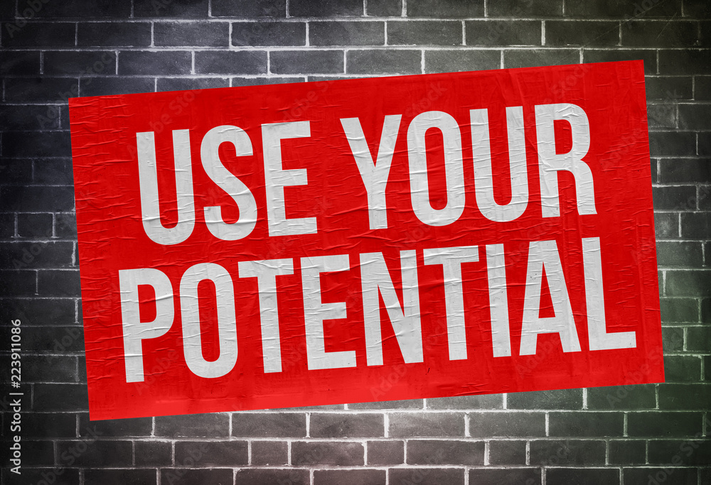 Fototapeta premium use your potential - poster concept