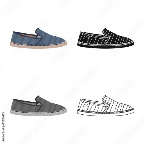Vector design of man and foot icon. Collection of man and wear stock symbol for web.