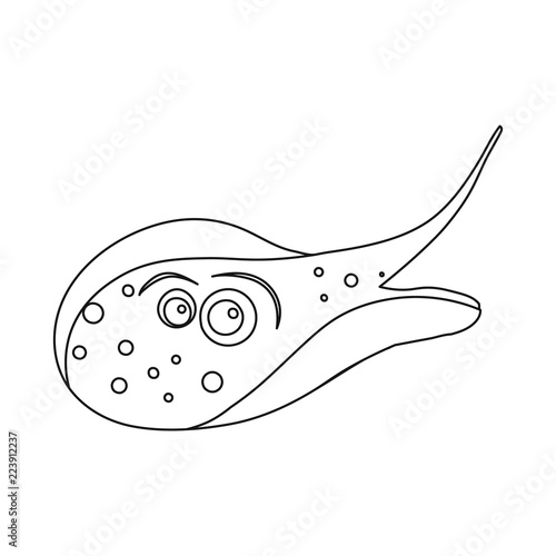 Vector design of sea and animal logo. Set of sea and marine vector icon for stock.