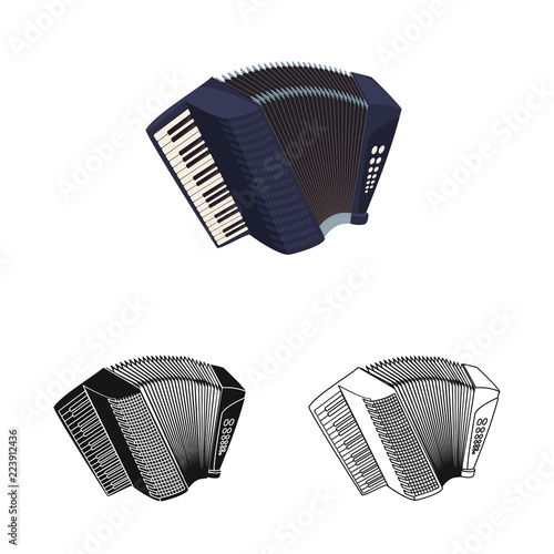 Vector illustration of music and tune icon. Set of music and tool stock symbol for web.