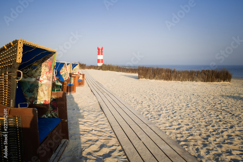 Fototapeta Naklejka Na Ścianę i Meble -  Relaxing beach life on Düne, Heligoland