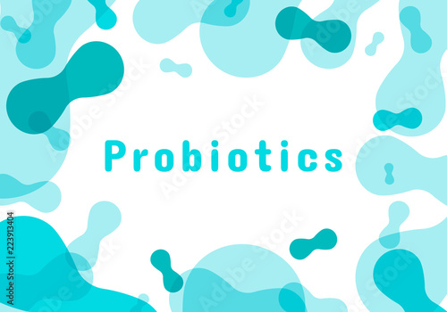 Probiotics bacteria logo.