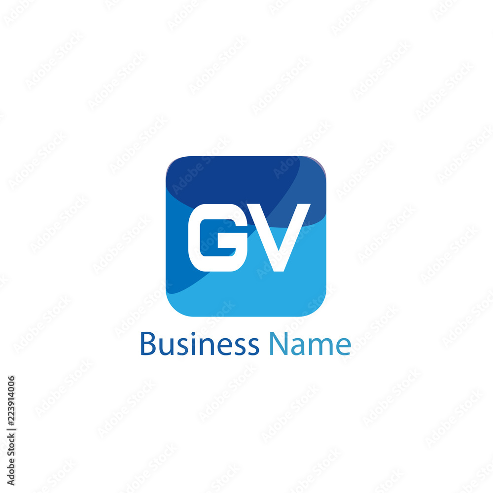 Initial Letter GV Logo Template Design Initial Letter GV Logo Template Design