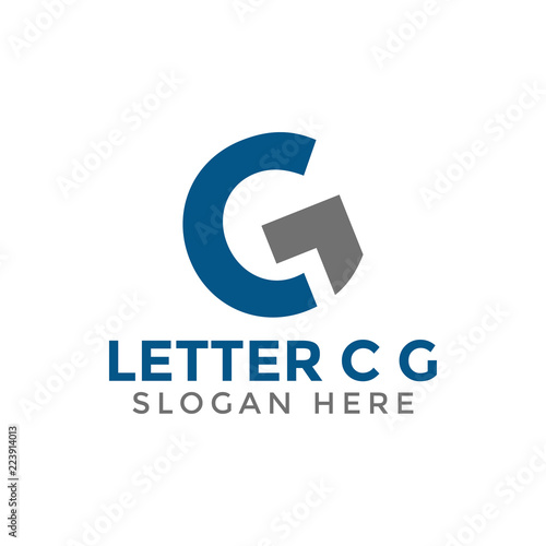 Letter c g logo icon design template