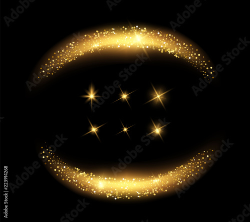 Vector glowing light effects set. Stars bursts with sparkles elements for any image. Transparent stars.