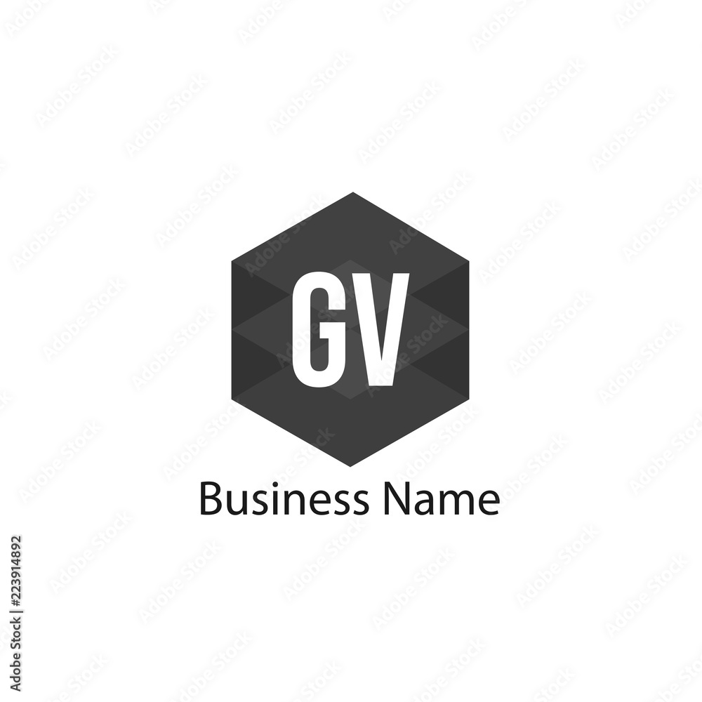 Initial Letter GV Logo Template Design Initial Letter GV Logo Template Design