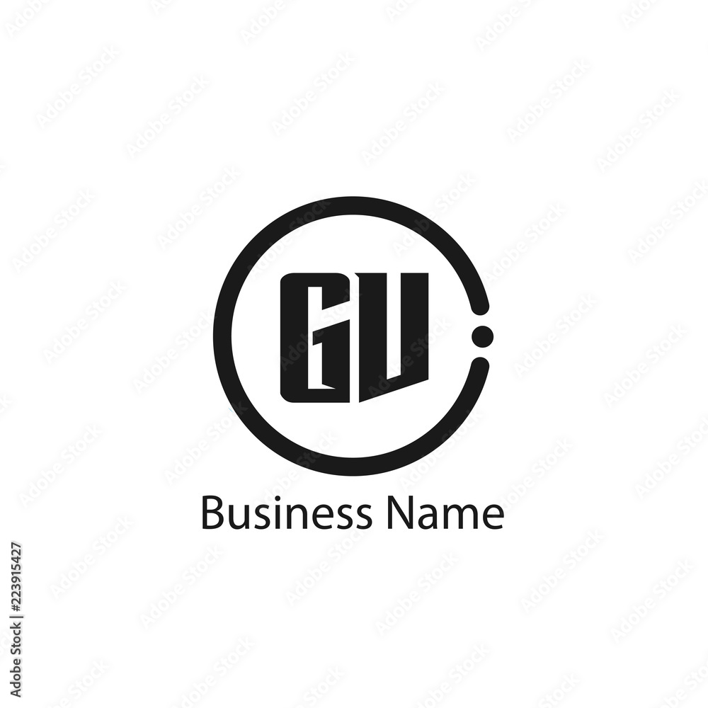 Initial Letter GV Logo Template Design Initial Letter GV Logo Template Design