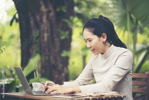 business women working with...