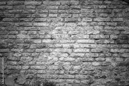old brick wall in monotone ...