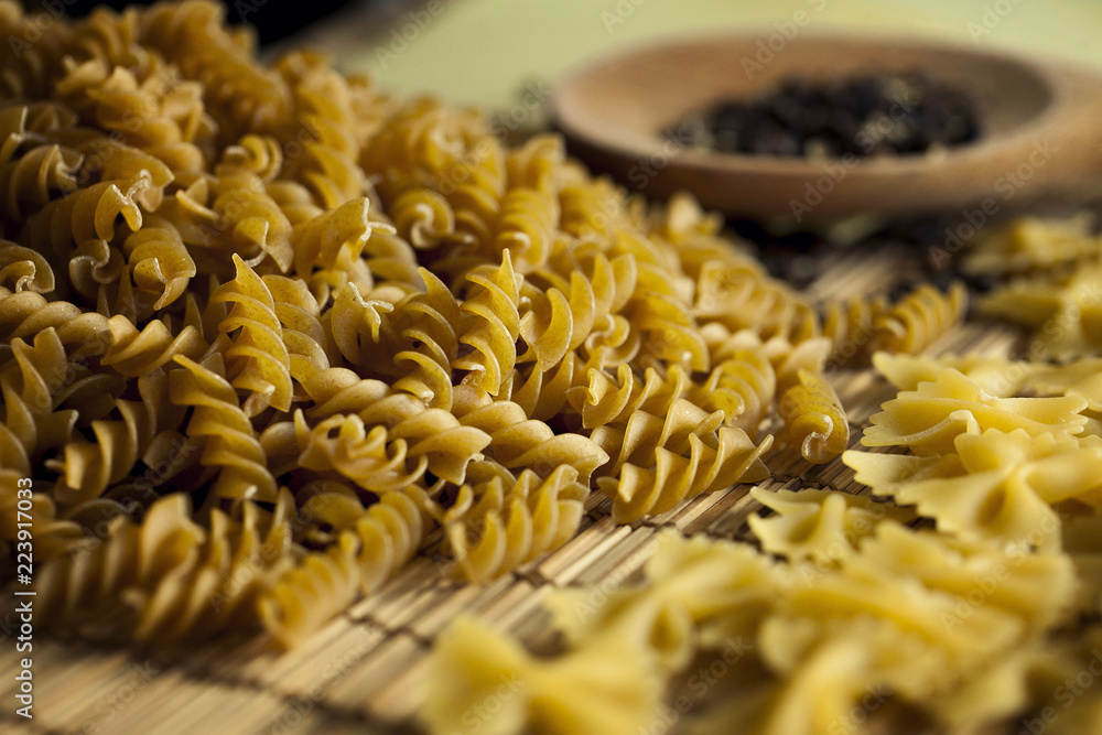 Pasta on the table. Italian, menu. Closeup Pasta on the table. Italian, menu. Closeup