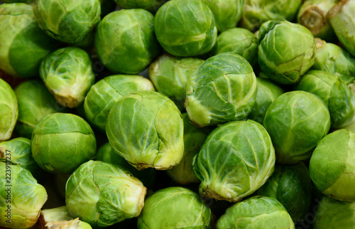Many Brussels Sprouts with full frame.
Benefit of Brussels Sprouts.