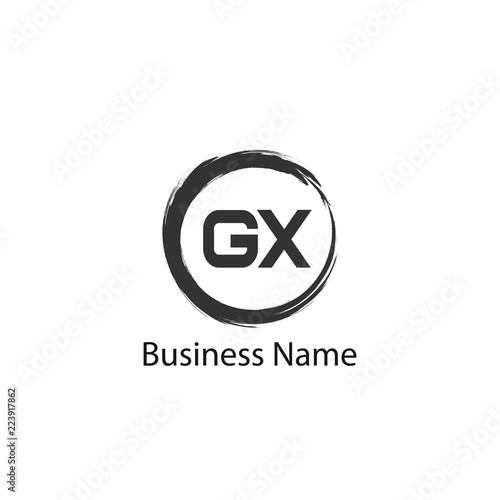 Initial Letter GX Logo Template Design