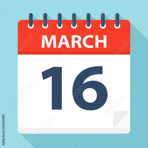 March 16 - Calendar Icon