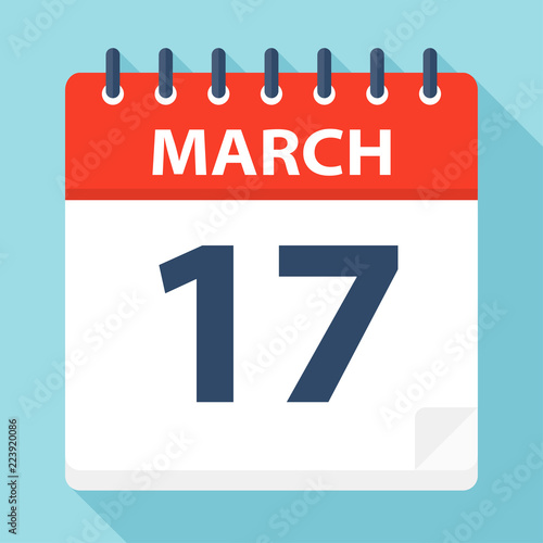 March 17 - Calendar Icon