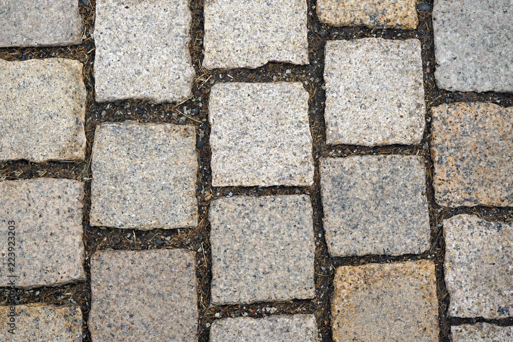 Old road paved with stones. Old road paved with stones.