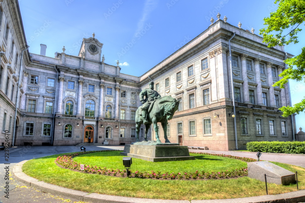 Monument to Alexander III in front of the Marble Palace, Saint Petersburg, Russia