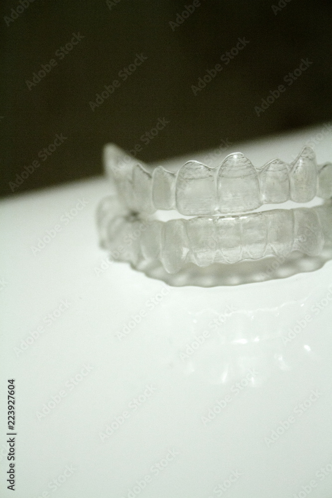 Transparent dental orthodontics to correct dental alignment Transparent dental orthodontics to correct dental alignment