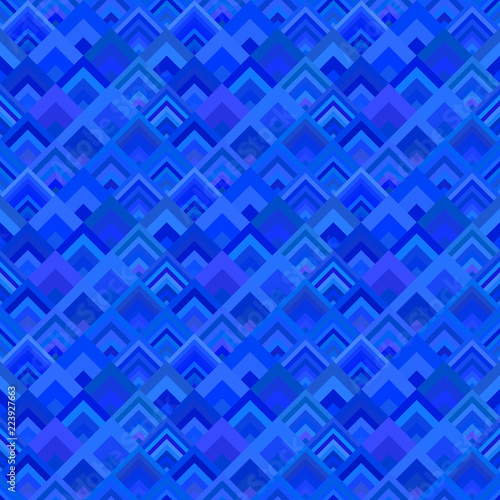 Blue seamless diagonal shape pattern - vector mosaic tile background graphic