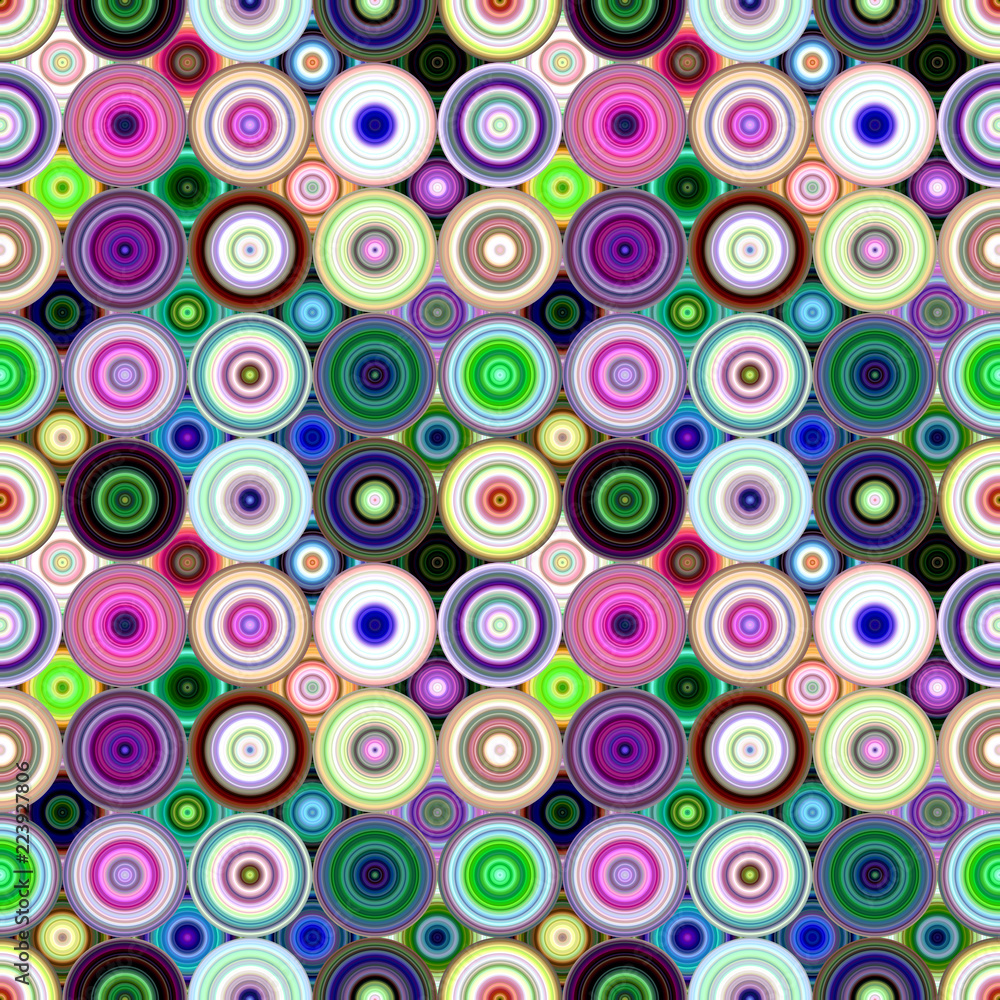 Geometric concentric circle pattern background - vector graphic design
