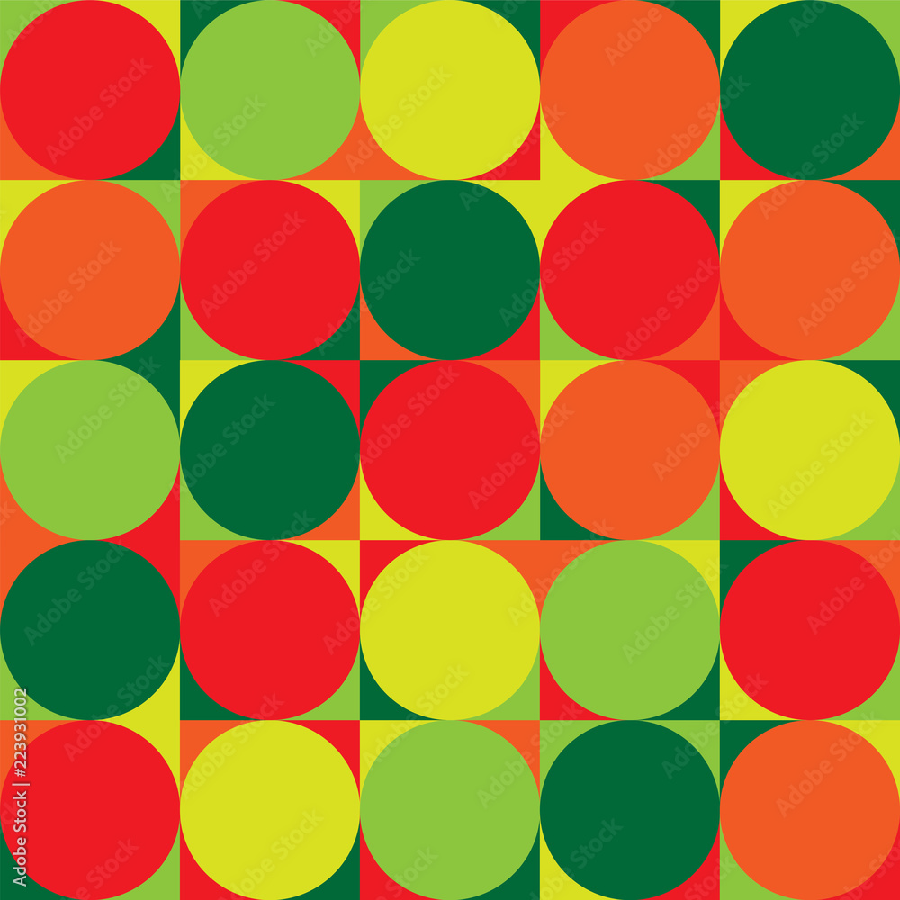 Seamless repeating pattern from circles and other geometric shapes Seamless repeating pattern from circles and other geometric shapes