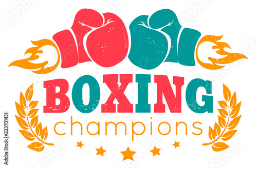 Logo for a boxing with two gloves
