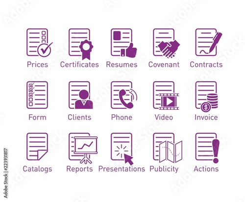 Business Lists Icons