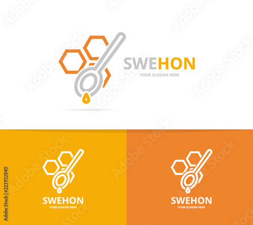 honeycombs and spoon logo combination