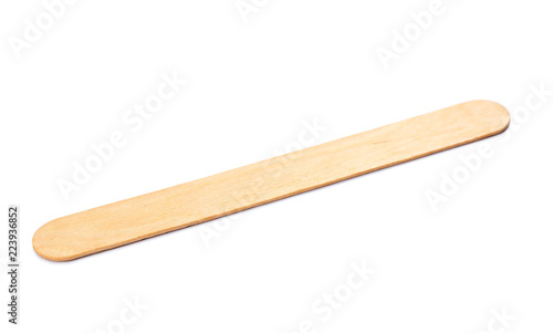Canvas Print Tongue depressor on white background. Medical tool