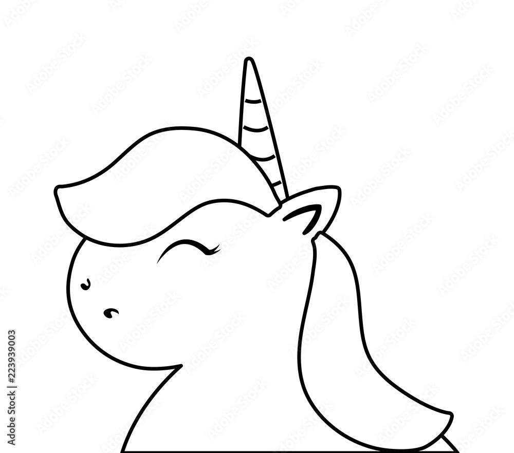 Fototapeta premium cute unicorn icon