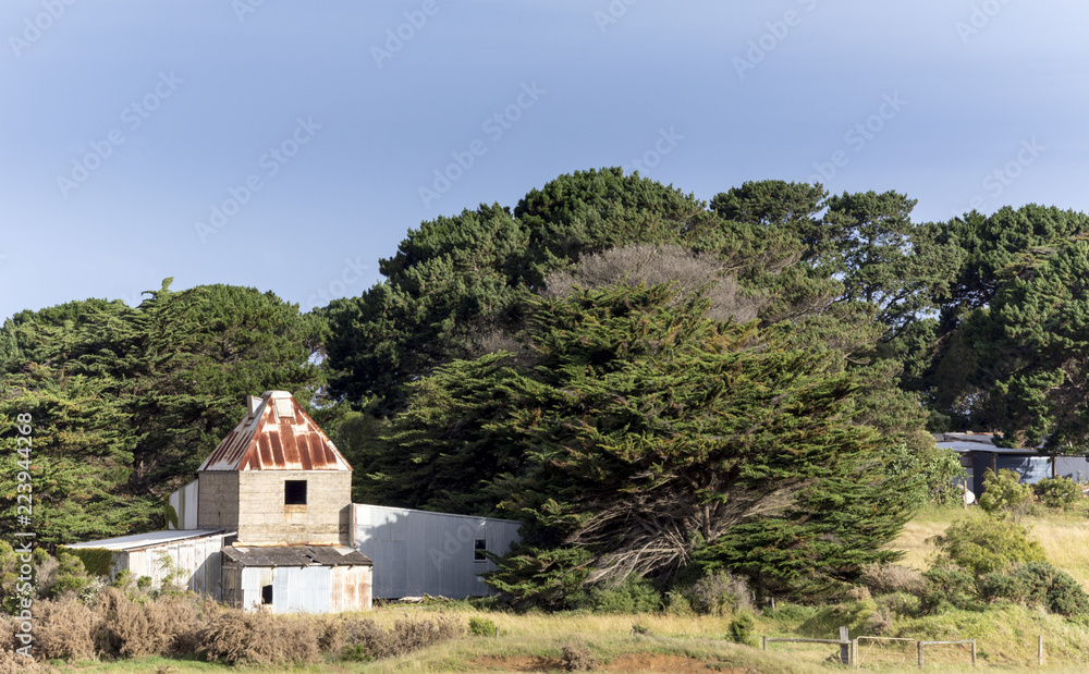 Old granary in farmland. Phillip Island, Victoria, Australia Old granary in farmland. Phillip Island, Victoria, Australia