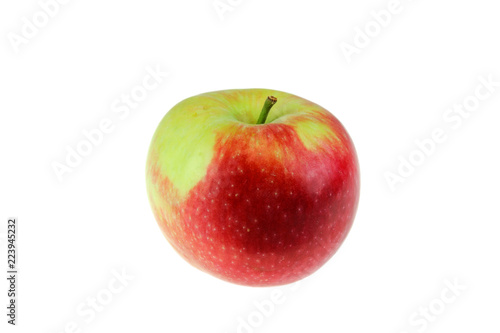 close up on red apple isolated on white background