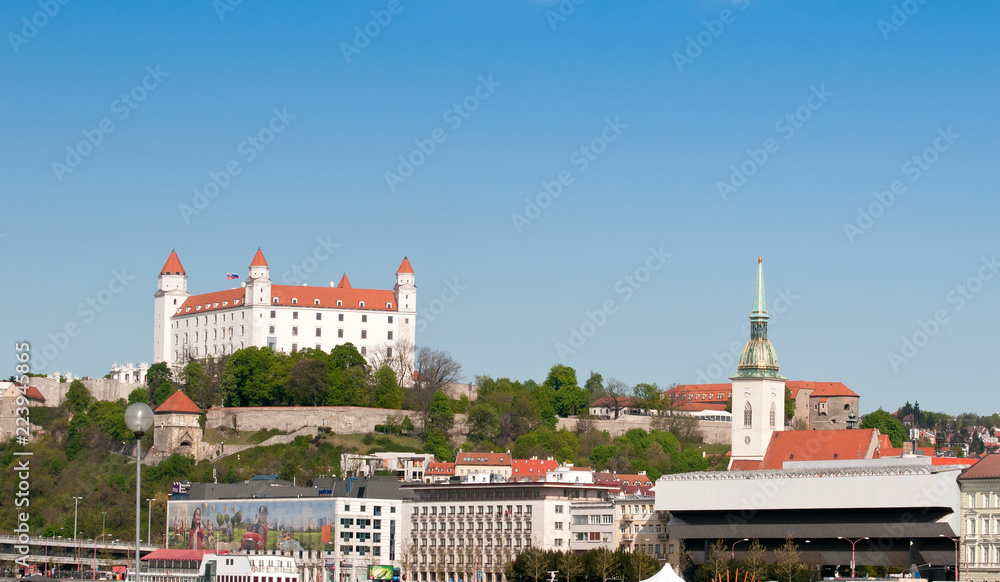 Obraz premium Bratislava castle and St.Martin cathedral