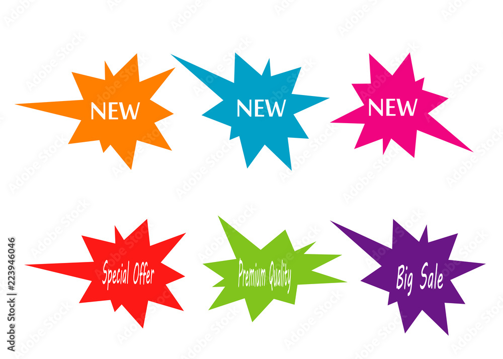 new abstract star burst sticker label sale icon element new abstract star burst sticker label sale icon element