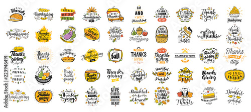 Happy Thanksgiving day typography.