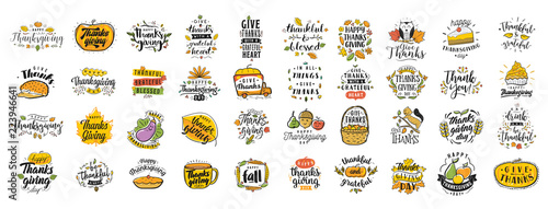 Happy Thanksgiving day typography.