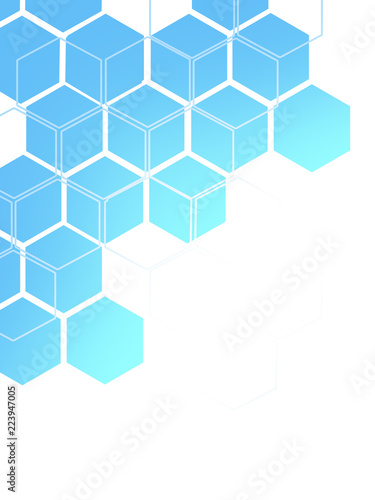 亀甲模様　六角形　サインエス　科学　メタル　金属