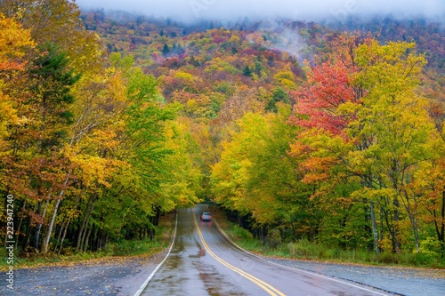 Vermont scenic drive in Autumn