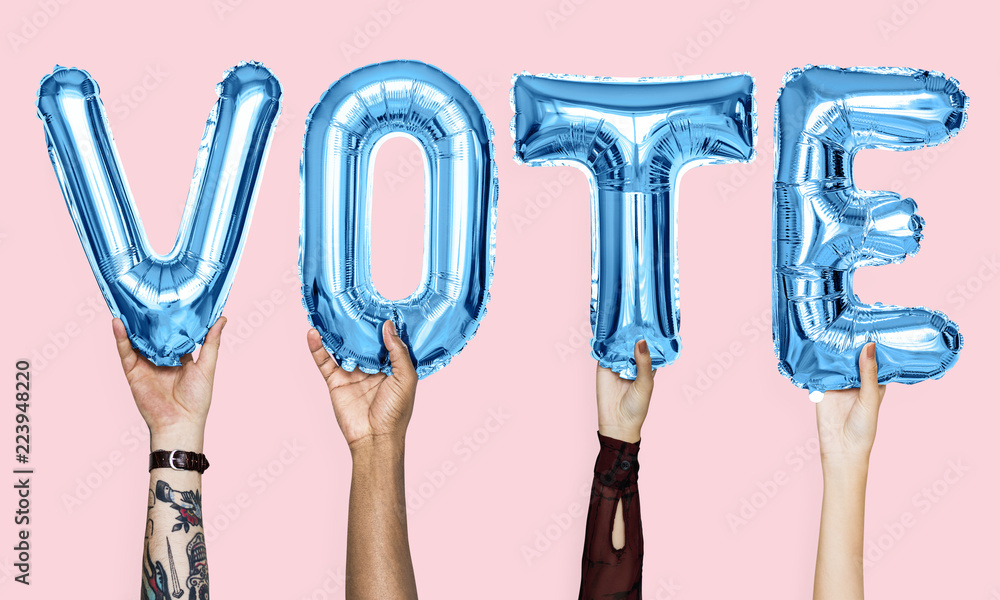 © Rawpixel.com - Blue alphabet balloons forming the word vote © Rawpixel.com - Blue alphabet balloons forming the word vote