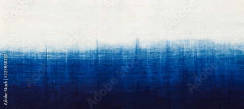 Handmade blue gradient smudged earthen cloth texture