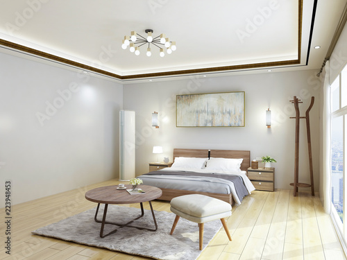 Modern minimalist bedroom design © 宗毅