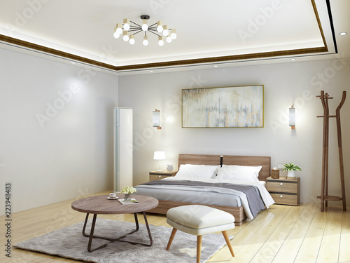 Modern minimalist bedroom design