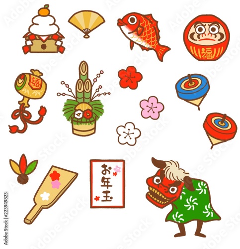 お正月アイコンセット