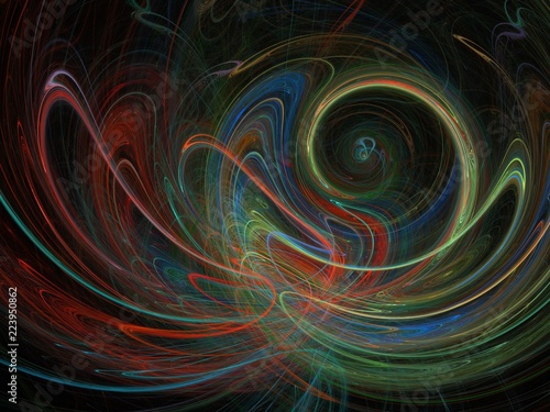  Futuristic digital 3d design art abstract background fractal illustration for meditation and decoration wallpaper