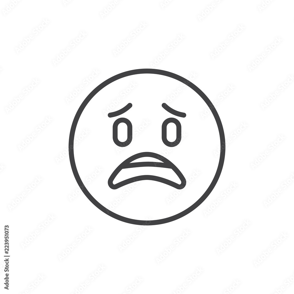 Free Sad Emoji Icon - Download in Line Style