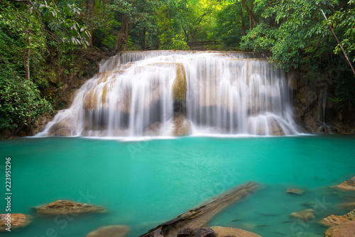 Erawan Waterfall in Thailand is locate in Kanchanaburi Provience. This waterfall is in Erawan national park