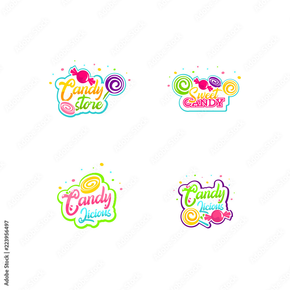 Candy logo set