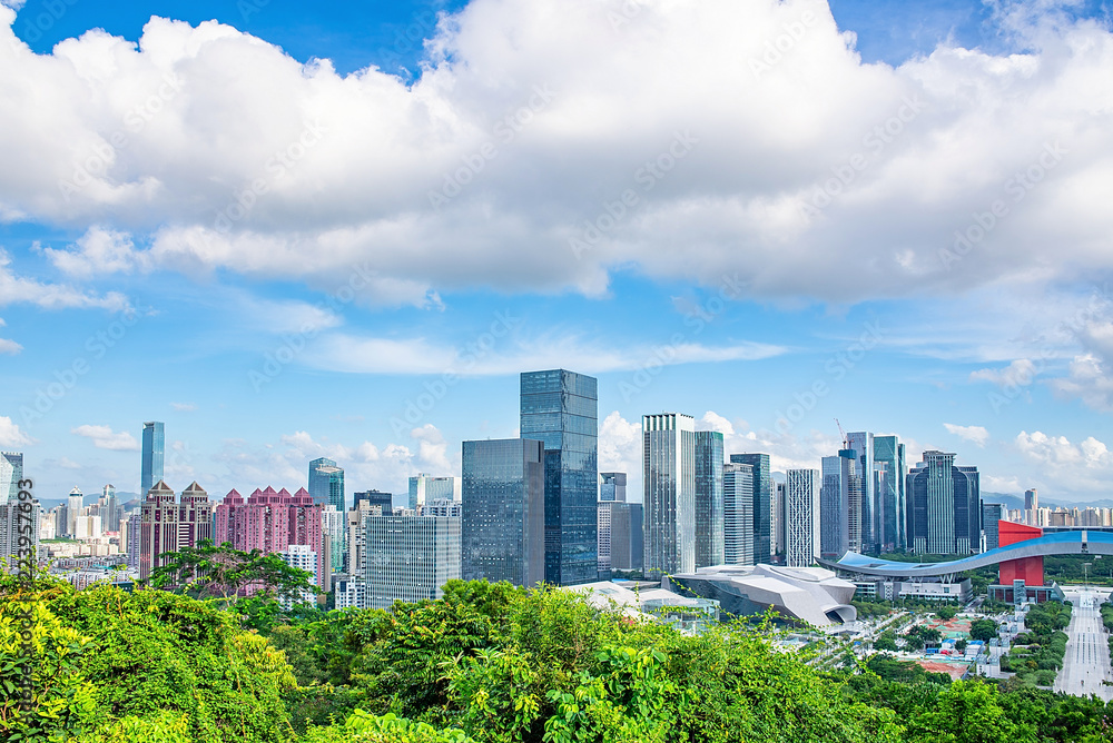 Fototapeta premium Shenzhen Futian CBD skyline