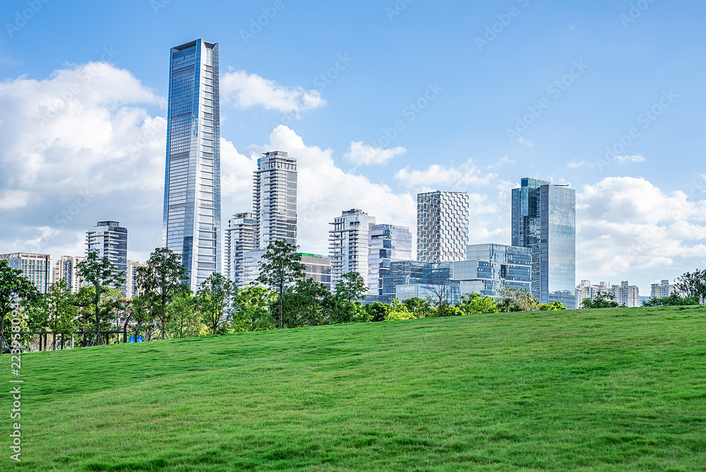 Shenzhen urban greening and office building