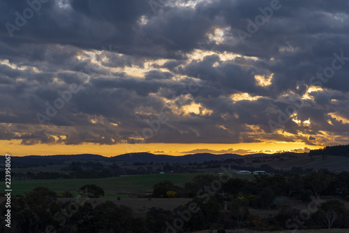 sunset in the mountains